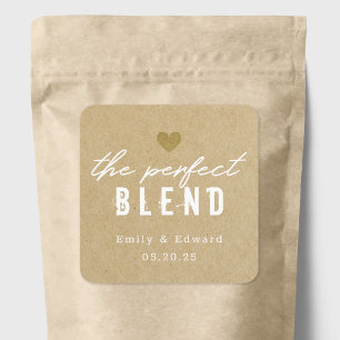 Sticker Carré Cadeau de mariage café moderne The Perfect Blend