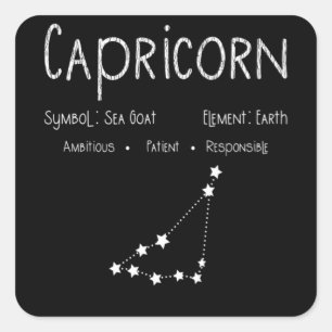 Sticker Carré Cadeau Gif Anniversaire Signe Astrologique Caprico
