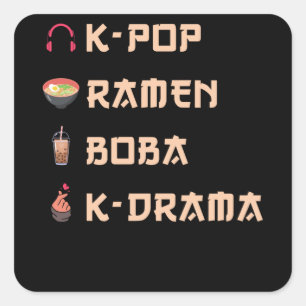 Sticker Carré Cadeau KPOP