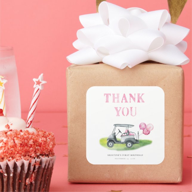 Sticker Carré Cadeau mini golf (Fête)