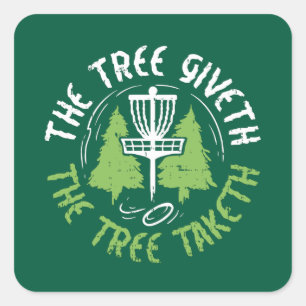 Sticker Carré Cadeau pour joueur de Golf avec Disque