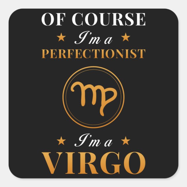 Sticker Carré Cadeau Virgo Zodiac (Devant)