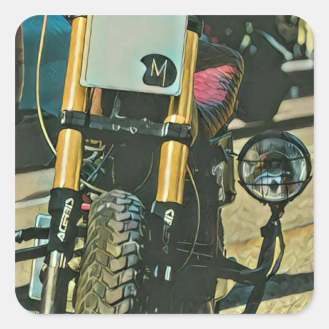 Sticker Carré Cadeaux de moto (Devant)