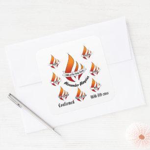 Sticker Carré Cadeaux personnalisés de l'Esprit Saint Confirmati