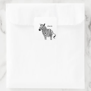 Sticker Carré Cadeaux Zebra Lovers