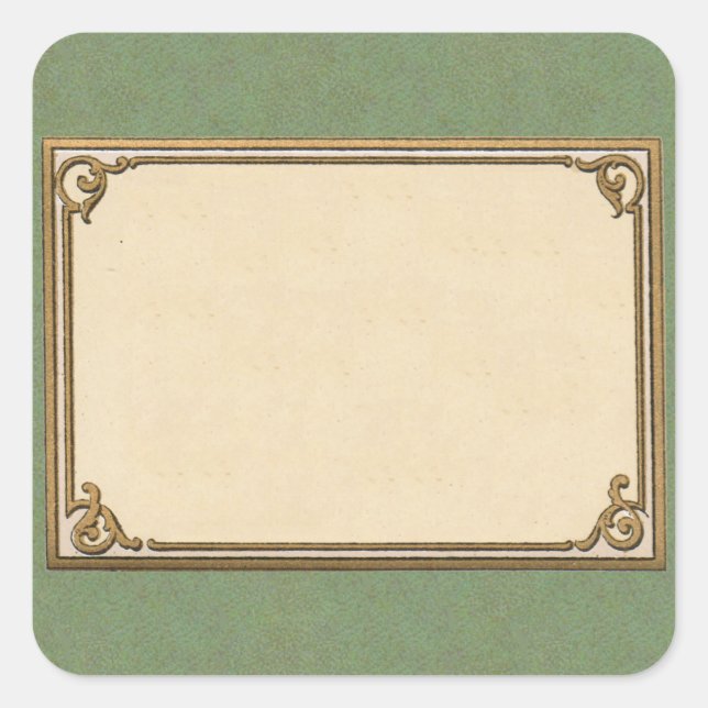 Sticker Carré Cadre du début des années 1900 (Devant)
