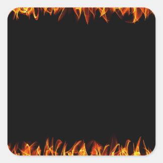 Sticker Carré Cadre flamme