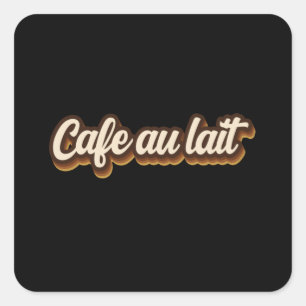 Sticker Carré Cafe au lait