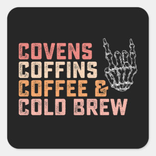 Sticker Carré Café Covens Café Halloween à la brasse froide