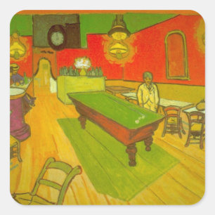 Sticker Carré Café de nuit par Vincent van Gogh