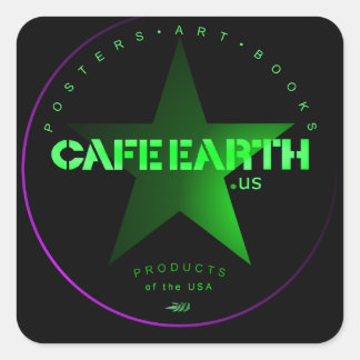 Sticker Carré Cafe Earth Musuem