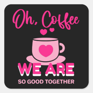 Sticker Carré Café Valentine