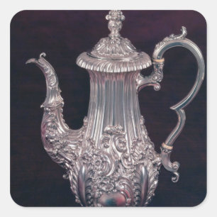 Sticker Carré Cafetière par John Watson, Sheffield, 1818