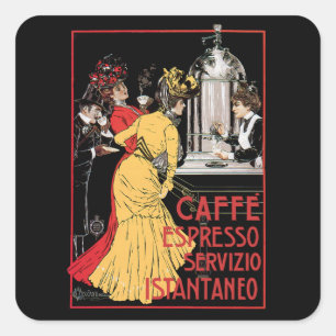 Sticker Carré Caffe Espresso