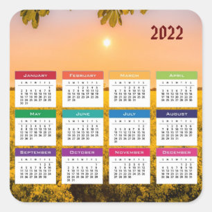 Sticker Carré Calendrier 2022