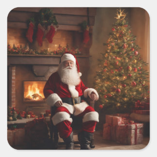 Sticker Carré Calicot Joyeux Noël – Fêtes de fin d'année