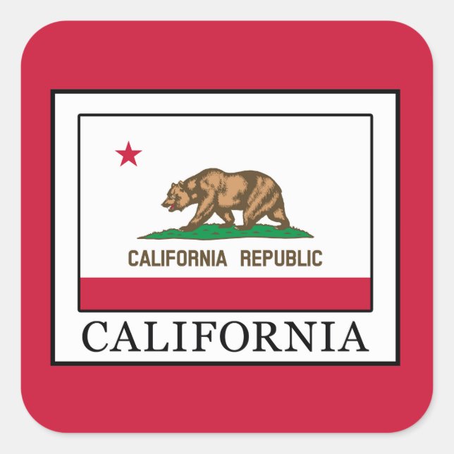 Sticker Carré Californie (Devant)
