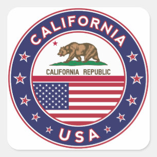 Sticker Carré Californie