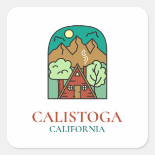 Sticker Carré Calistoga - Californie