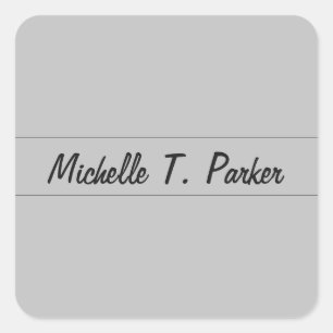 Sticker Carré Calligraphie minimaliste épurée professionnelle