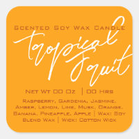 Calligraphie moderne Lettrer bougie orange jaune
