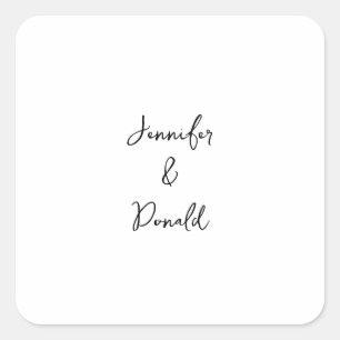 Sticker Carré Calligraphie tendance écriture classique simple pe