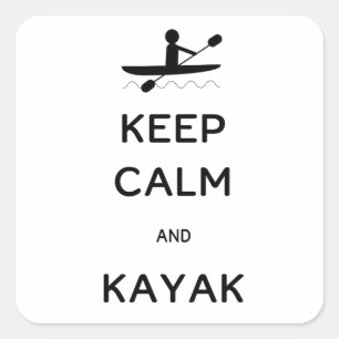Sticker Carré Calme et Kayak
