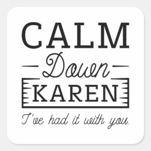 Sticker Carré Calme Karen