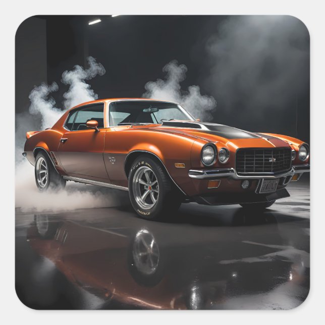 Sticker Carré Camaro Chevy 1970 (Devant)