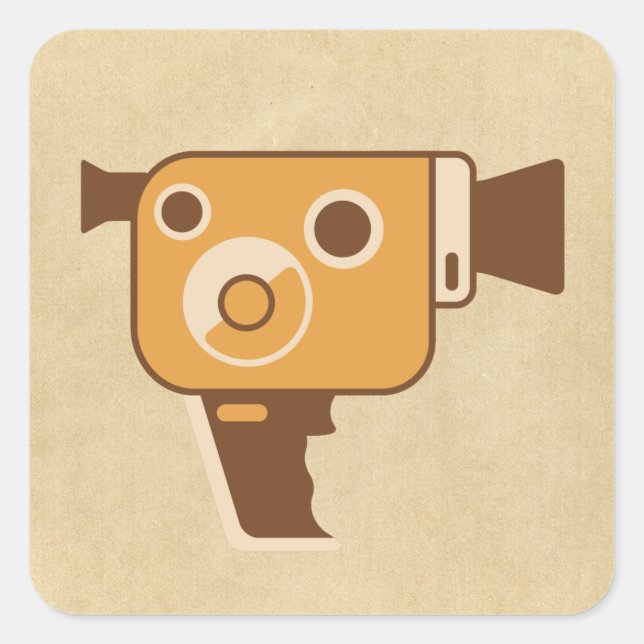 Sticker Carré Caméra vidéo cinématographique (Devant)