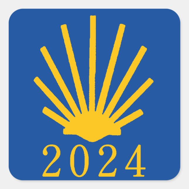 Sticker Carré Camino de Santiago 2024 (Devant)