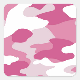Sticker Carré Camo rose