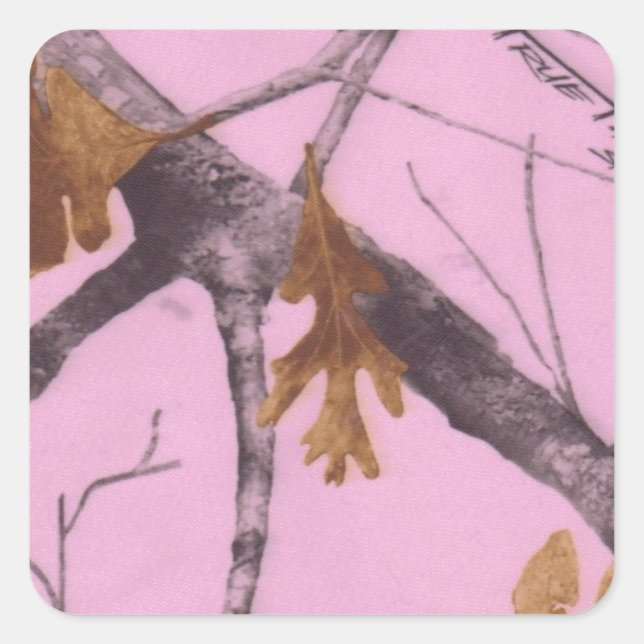 Sticker Carré Camo rose (Devant)