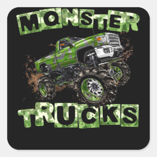 Sticker Carré Camouflage de Monster T Funny Camouflage Cadeau d'