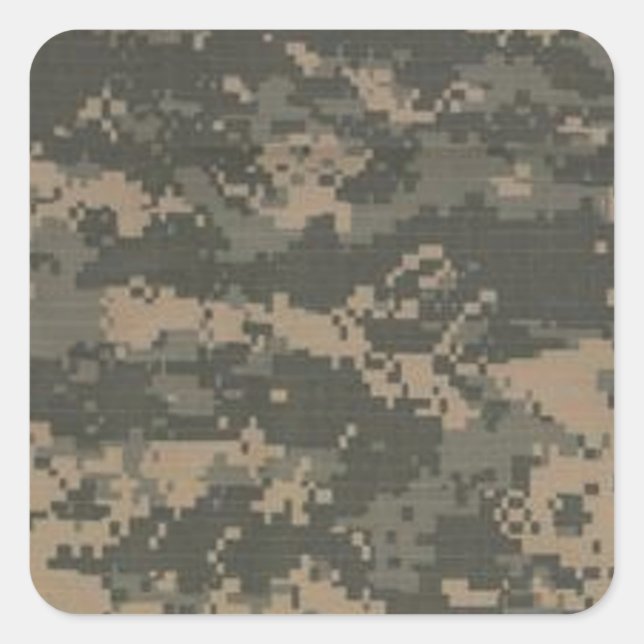 Sticker Carré Camouflage numérique ACU (Devant)