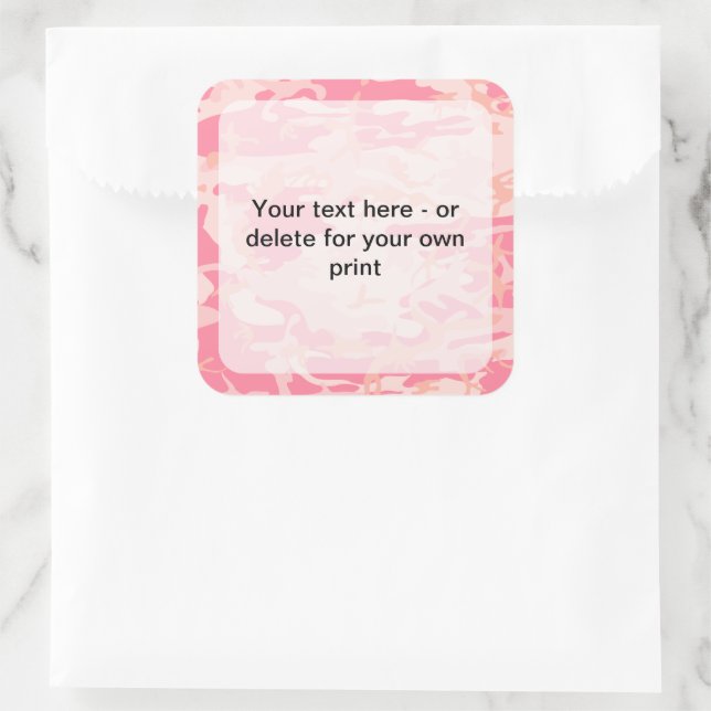 Sticker Carré Camouflage rose, Armée (Sac)