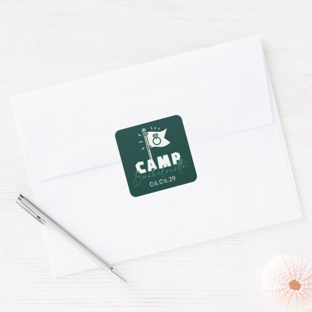 Sticker Carré Camp Bachelorette (Enveloppe)