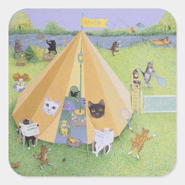 Sticker Carré Camp de vacances (Devant)