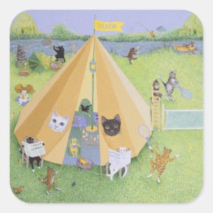 Sticker Carré Camp de vacances