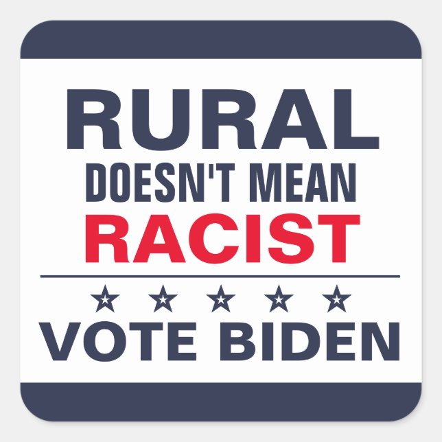 Sticker Carré Campagne anti-racisme Pro-Biden Harris Vote Blue (Devant)