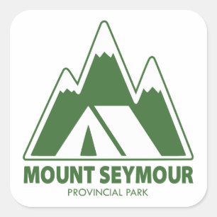 Sticker Carré Camping dans les montagnes du parc provincial Moun