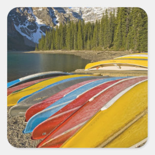 Sticker Carré Canada, Alberta, Parc national de Banff, Moraine