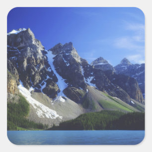 Sticker Carré Canada, Alberta, parc national de Banff, Moraine
