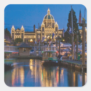 Sticker Carré Canada, Colombie-Britannique, Victoria, Inner