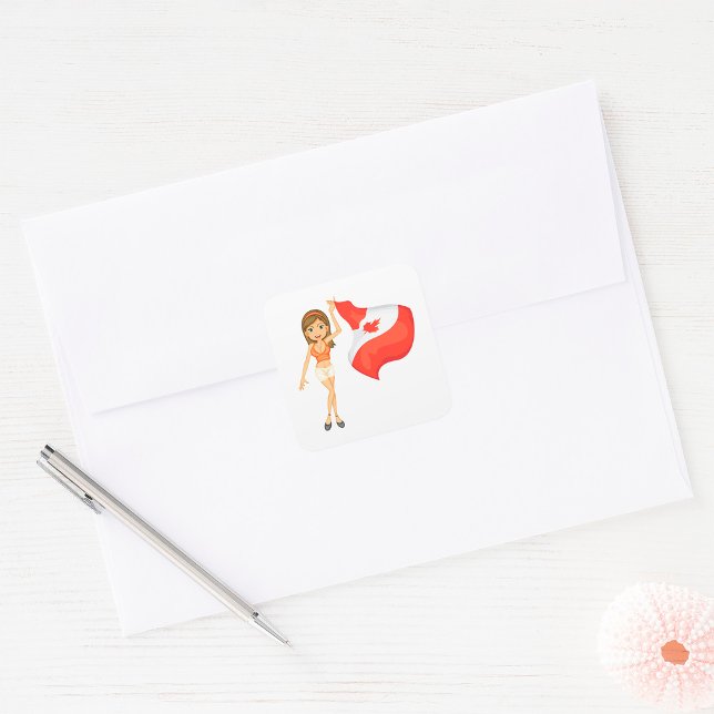 Sticker Carré canadien (Créateur téléchargé)