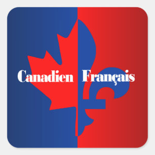 Sticker Carré Canadien Francais
