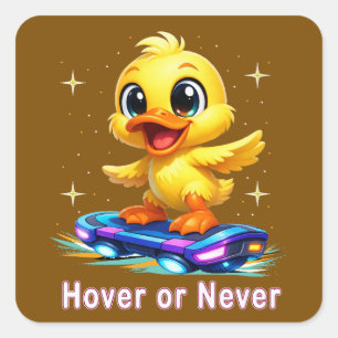 Sticker Carré canard amusant