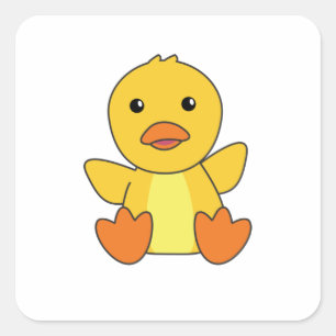 Sticker Carré Canard Cute Canards Canards Kits Bébé Oiseau