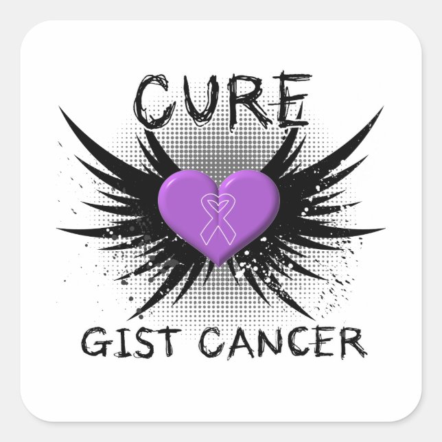Sticker Carré Cancer du Cure GIST (Devant)