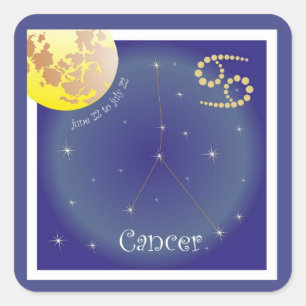 Sticker Carré Cancer June 22 to July 22